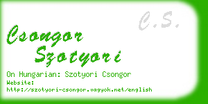 csongor szotyori business card